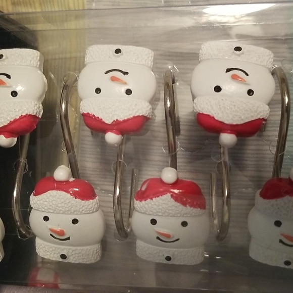 Snowman shower curtain set nwt - Picture 2 of 5